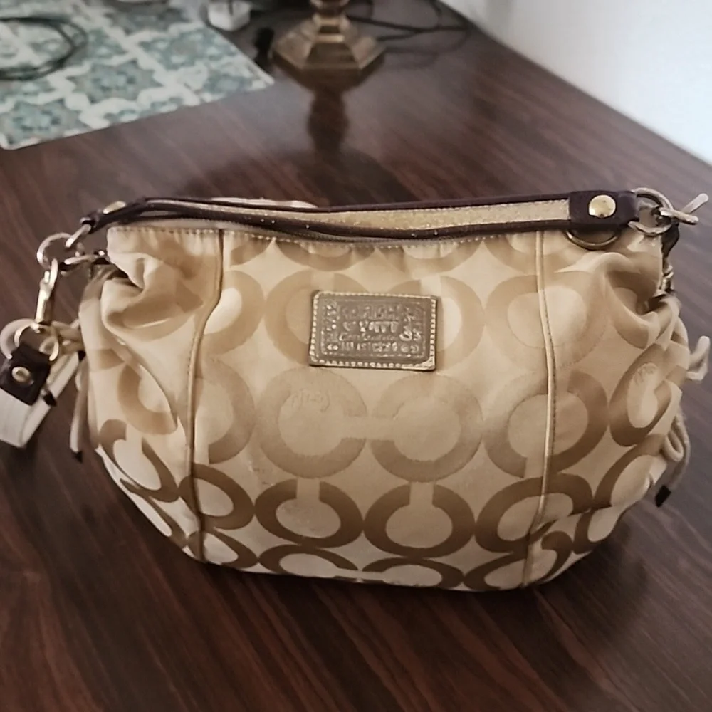 Y2K COACH Poppy Graffiti Glam Tote Crossbody Signature Rare Bag Purse 2 Hangtag